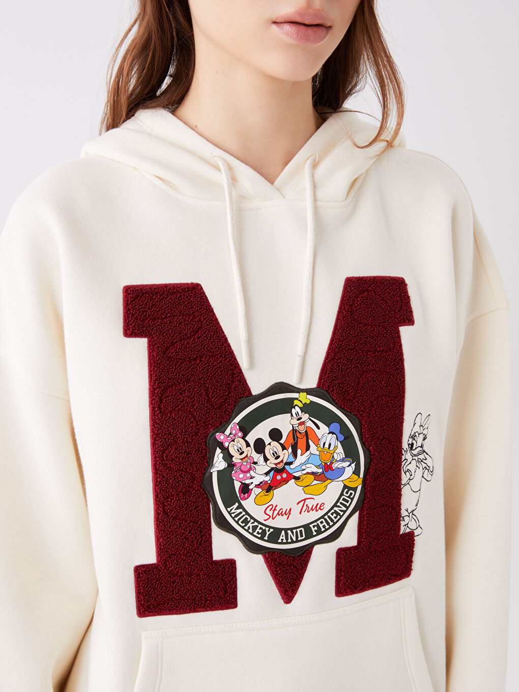 Mickey and Friends Printed Oversize Women's Thick Hoodie