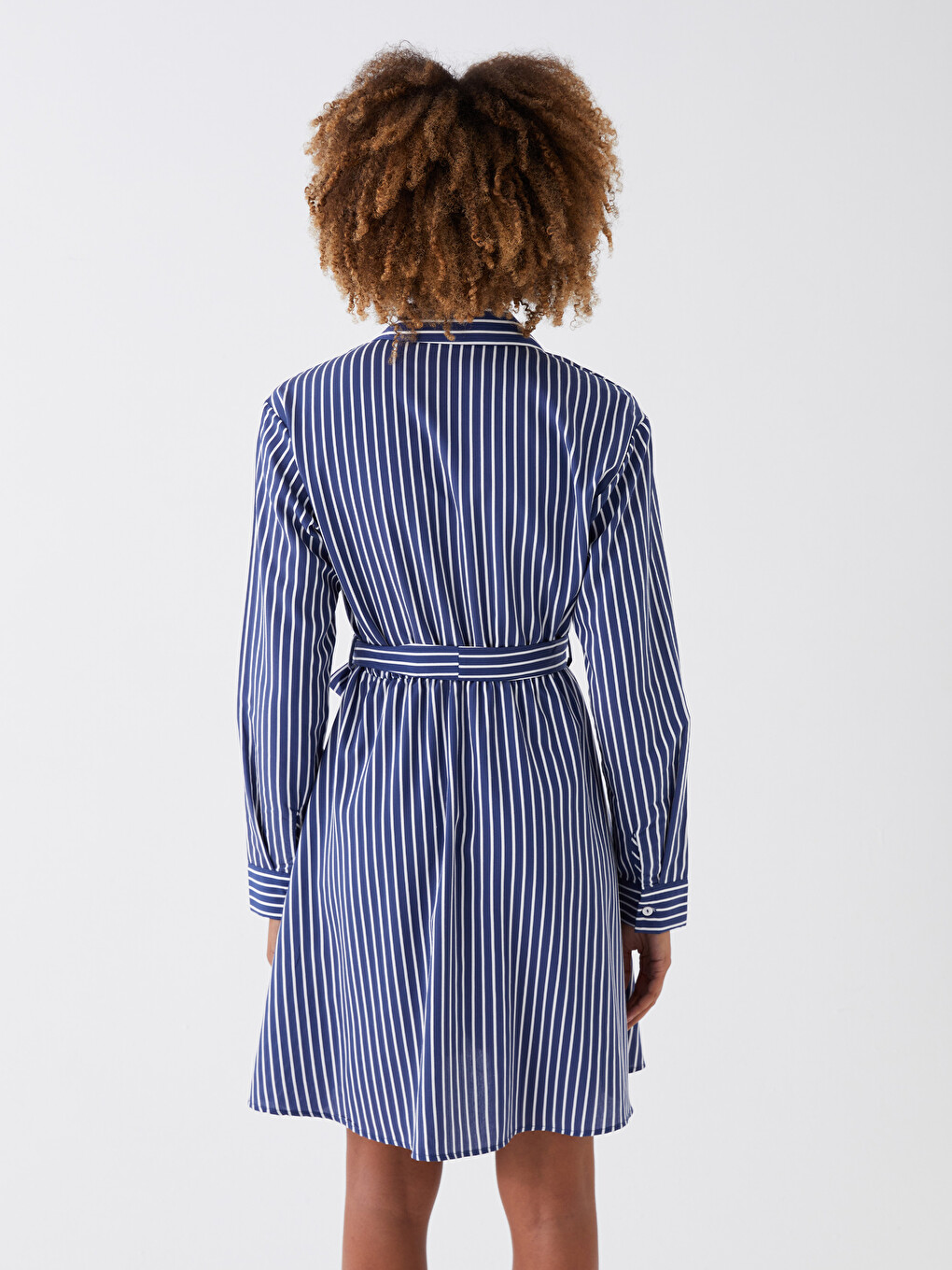 HS6503 Long-sleeved Waist-length Printed Dress (one Piece)