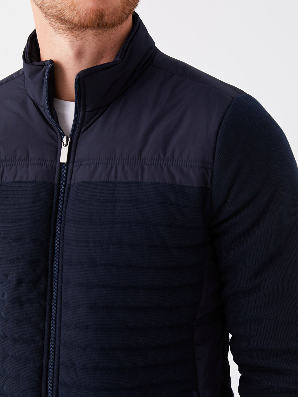 Standard Fit Turtle Neck Men's Tricot Coat -W3CS25Z8-RFH Standard Fit Turtle Neck Men's Tricot Coat -W3CS25Z8-RFH