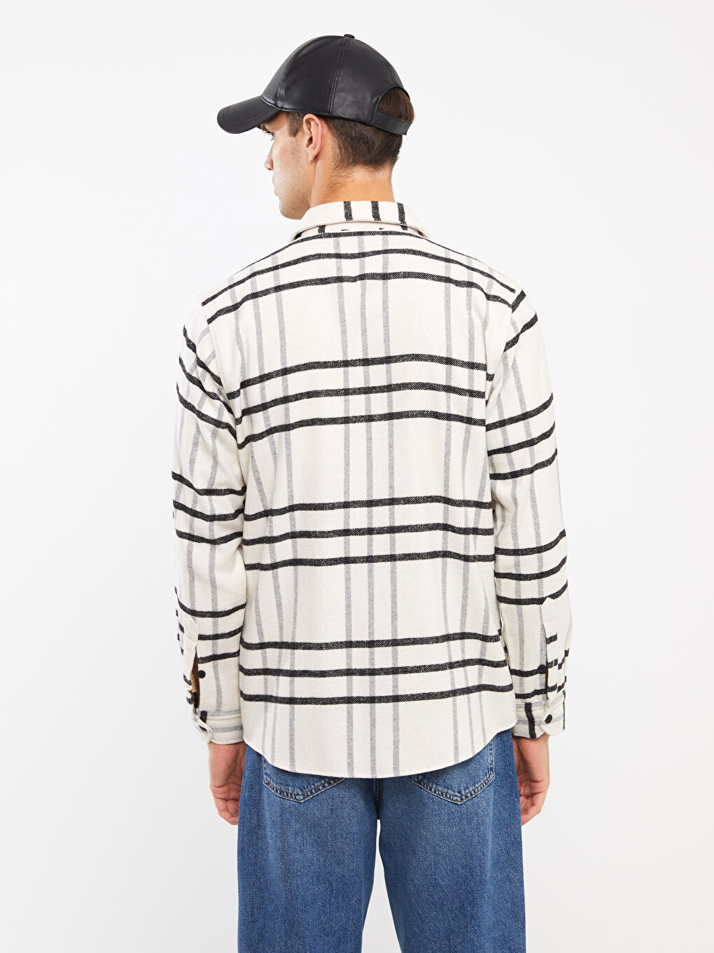 Regular Fit Long Sleeve Plaid Men's Flannel Shirt -W3CY63Z8