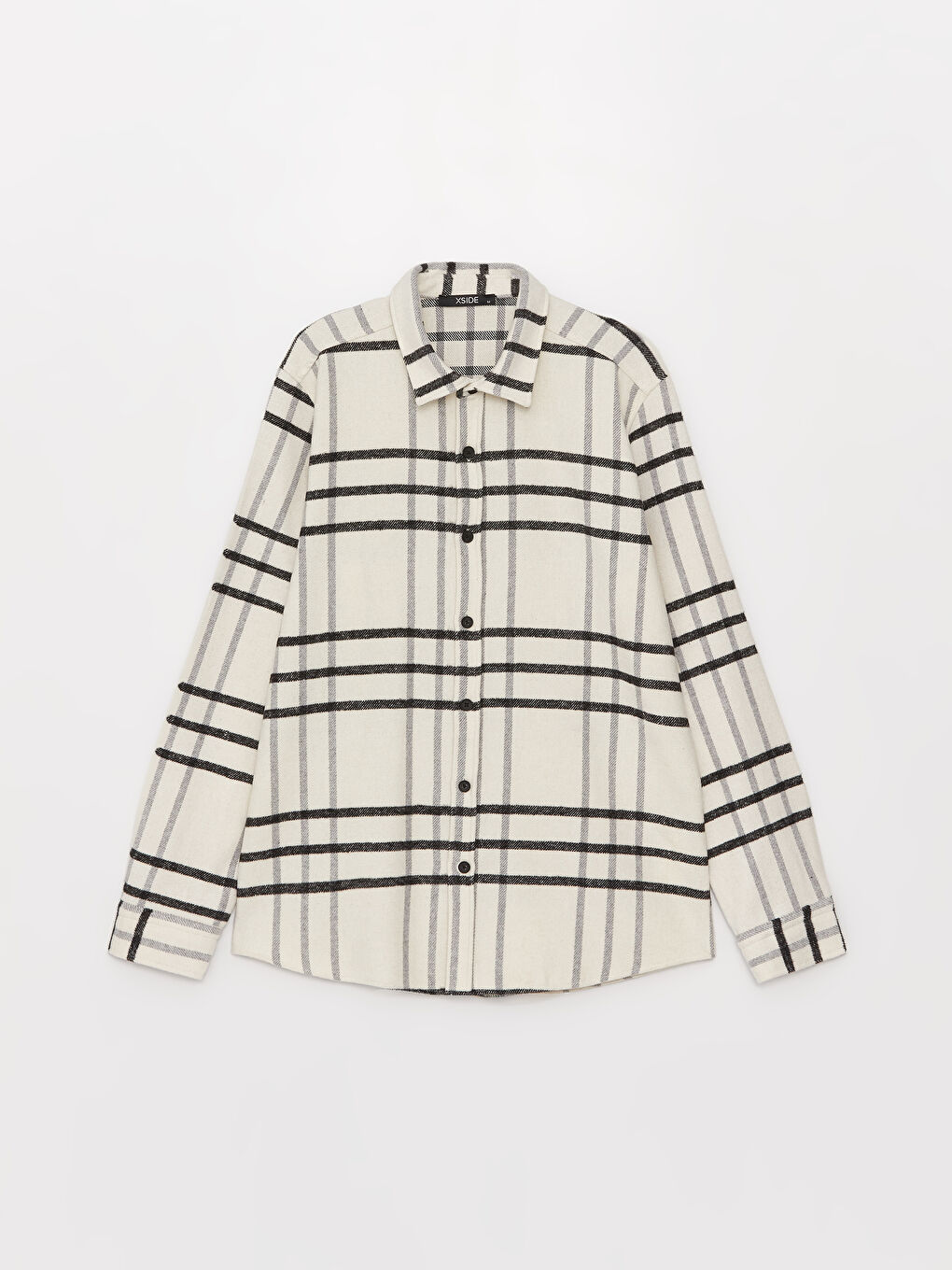 セレンページ XSIDE Regular Fit Long Sleeve Plaid Men's Flannel Shirt