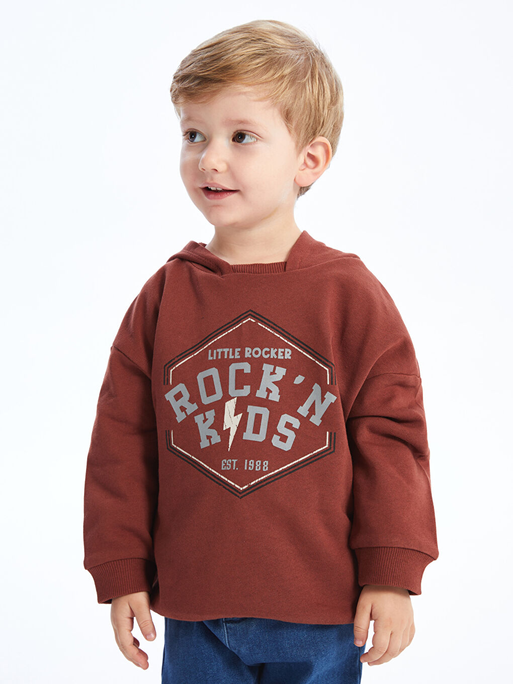 Long Sleeve Printed Baby Boy Hoodie W3DH11Z1 KL9 W3DH11Z1 KL9 LC Waikiki