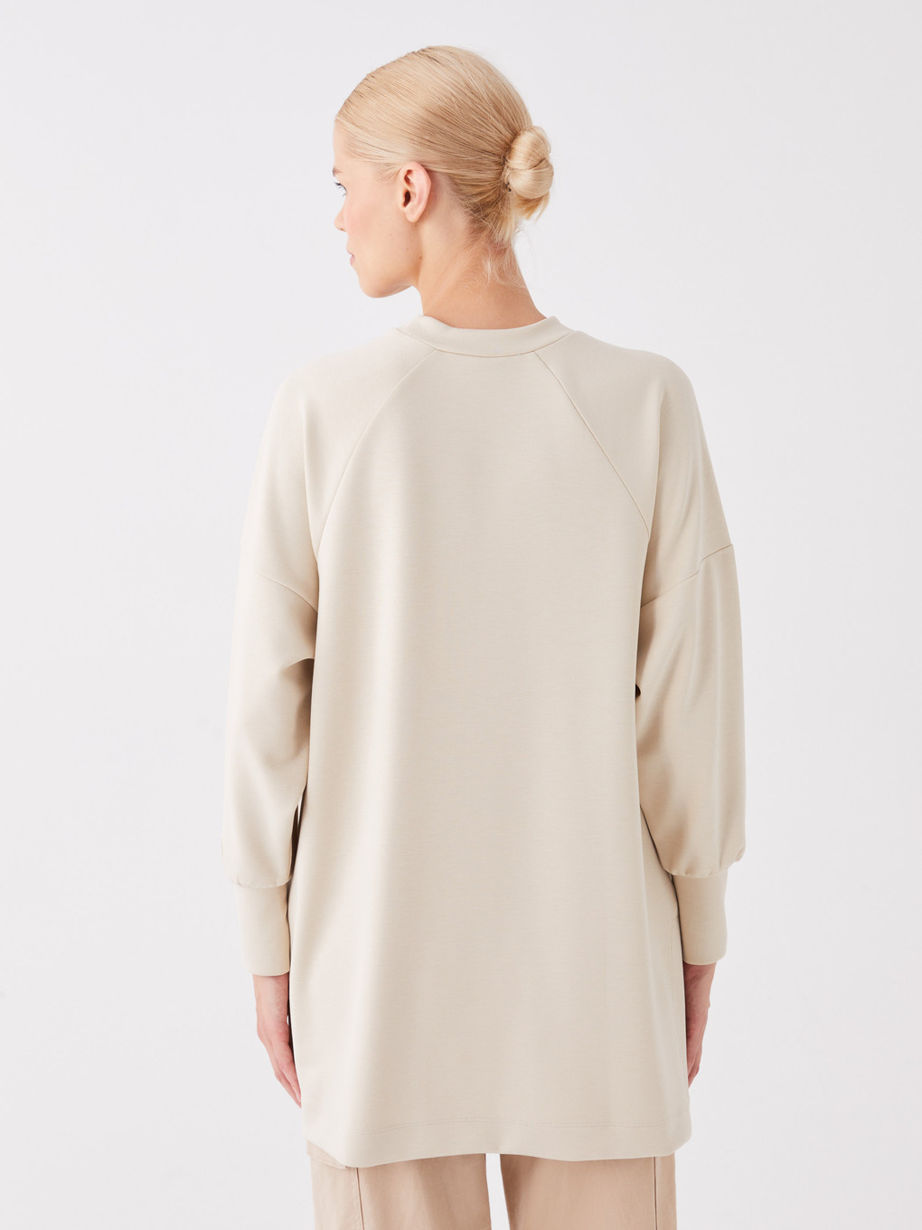 Tunic Beige/crème Rainbow - Taille 52 Grande Taille, Manches Courtes, Synthétique