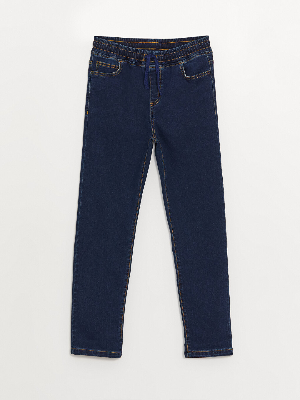 Elastic Waist Slim Fit Baby Boy Fleece-Lined Jeans -W3DS37Z4-507