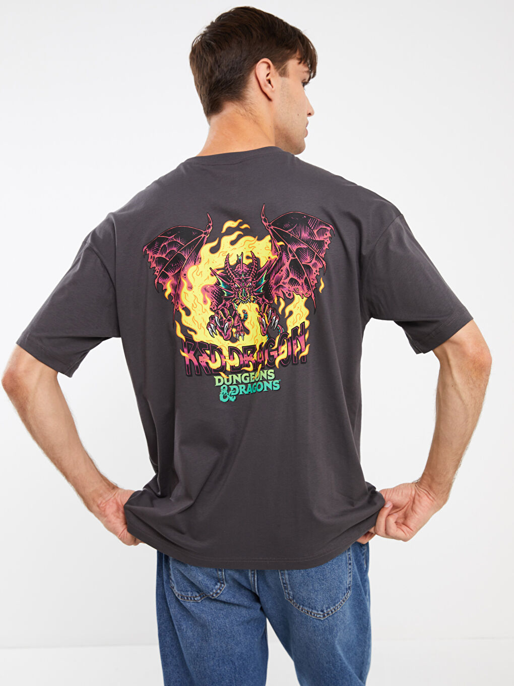Oversize Crew Neck Short Sleeve Dungeons & Dragons Printed Oversize Crew Neck Short Sleeve Dungeons & Dragons Printed