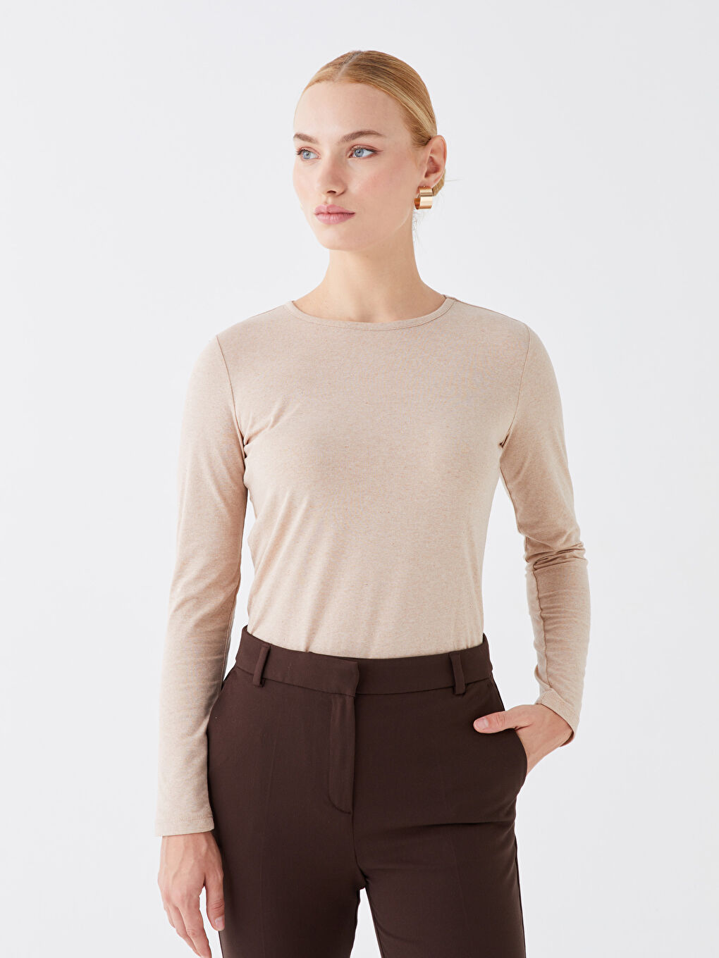 トップス L'Appartement WIDE RIB CREW NECK KNIT BU469_BK0001_m