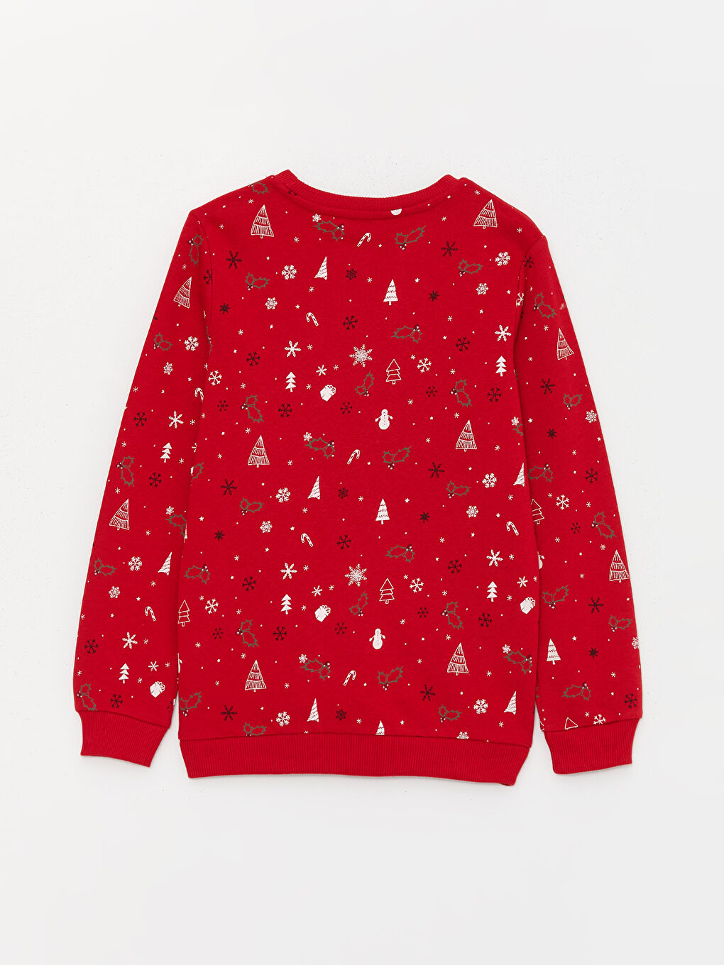 Crew Neck Christmas Themed Long Sleeve Boys Thick Kids Sweatshirt  -W3G951Z4-MGR - W3G951Z4-MGR - LC Waikiki