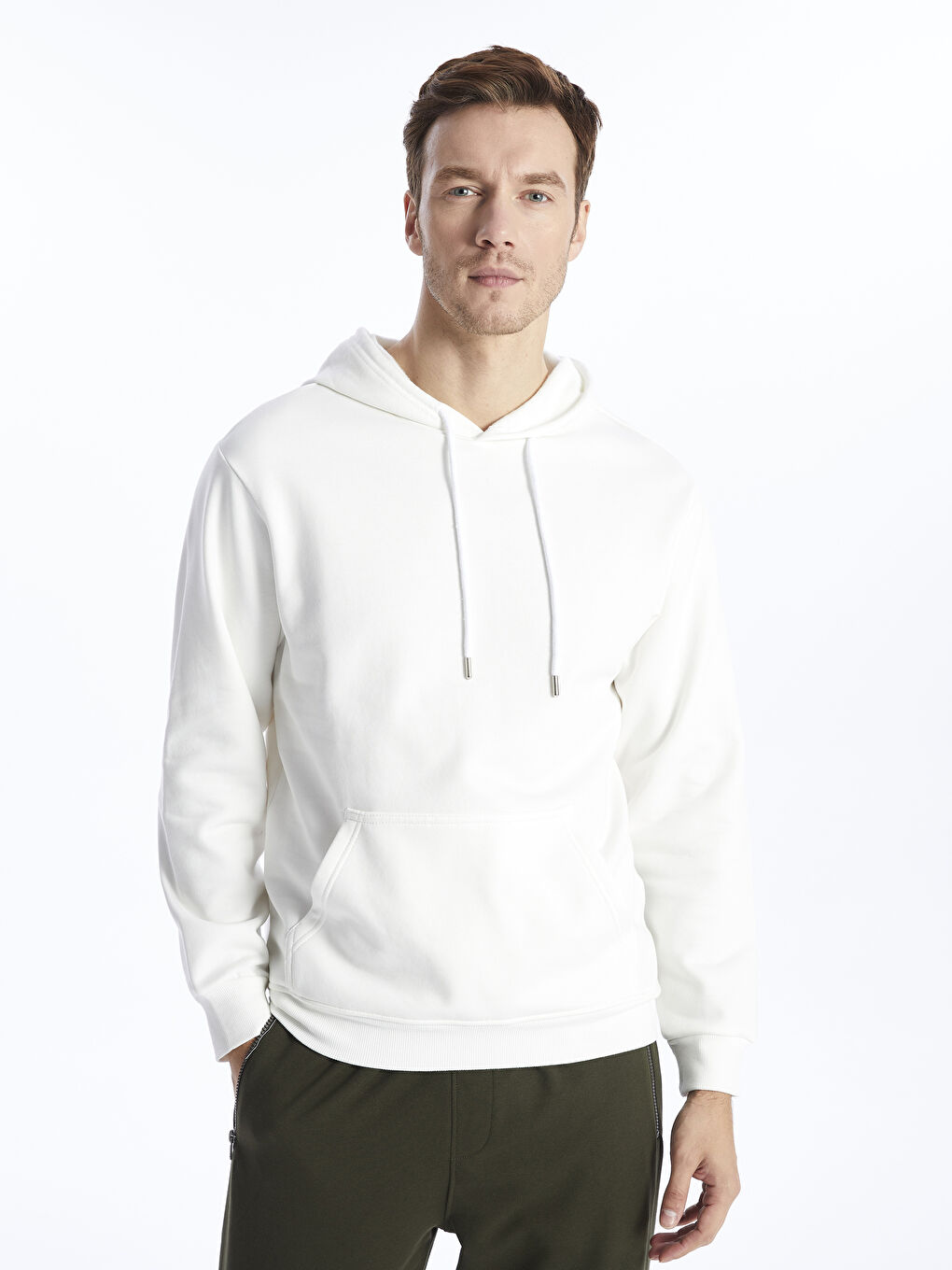 White thick hoodie top