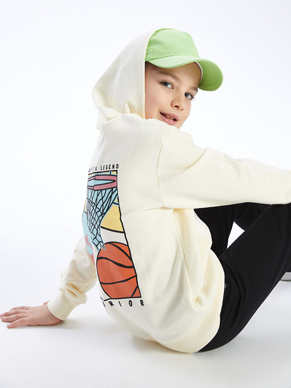 Relaxed Fit Printed Baby Boy Hoodie W3GR26Z4 FDN W3GR26Z4 FDN