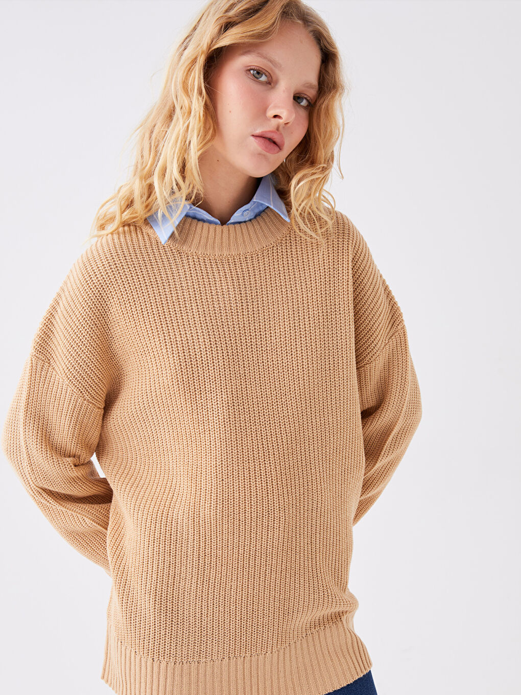 Round neck knitwear top
