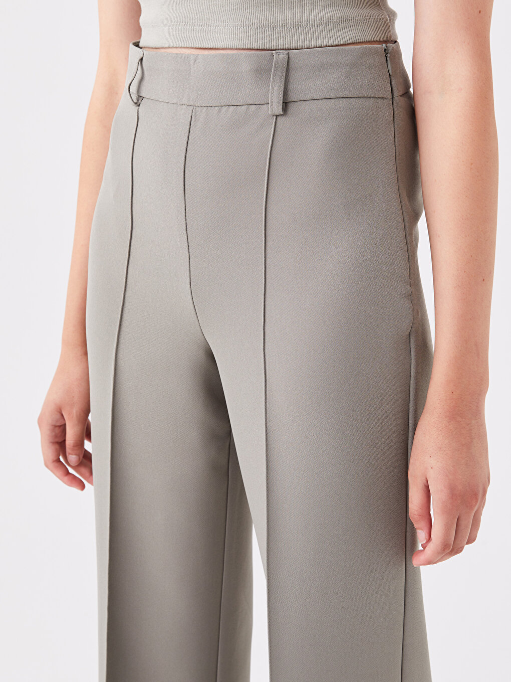 Women's Standard Fit Plain Pants -W3H507Z8-GWK - W3H507Z8-GWK - LC Waikiki