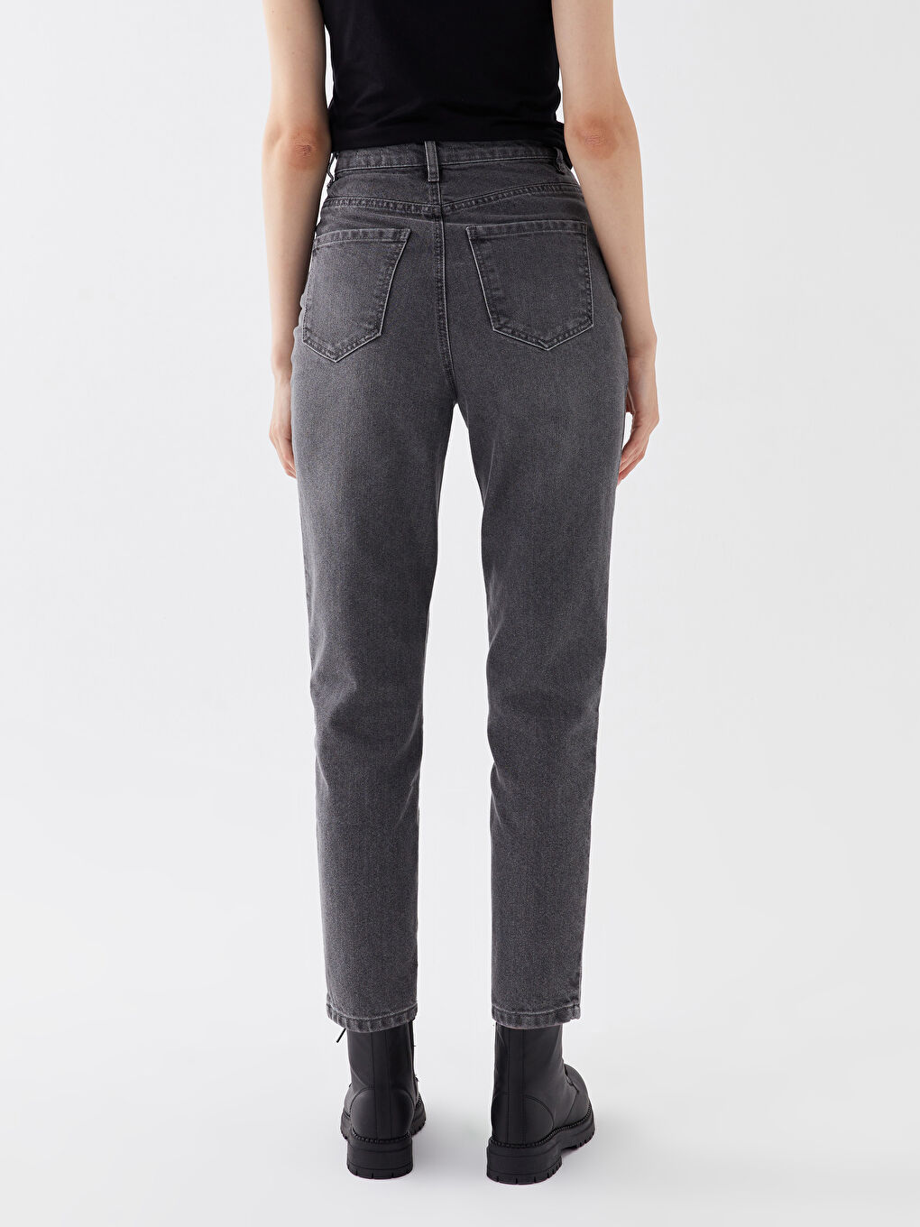 Mom Fit Women Jeans -W3H946Z8-GRD - W3H946Z8-GRD - LC Waikiki