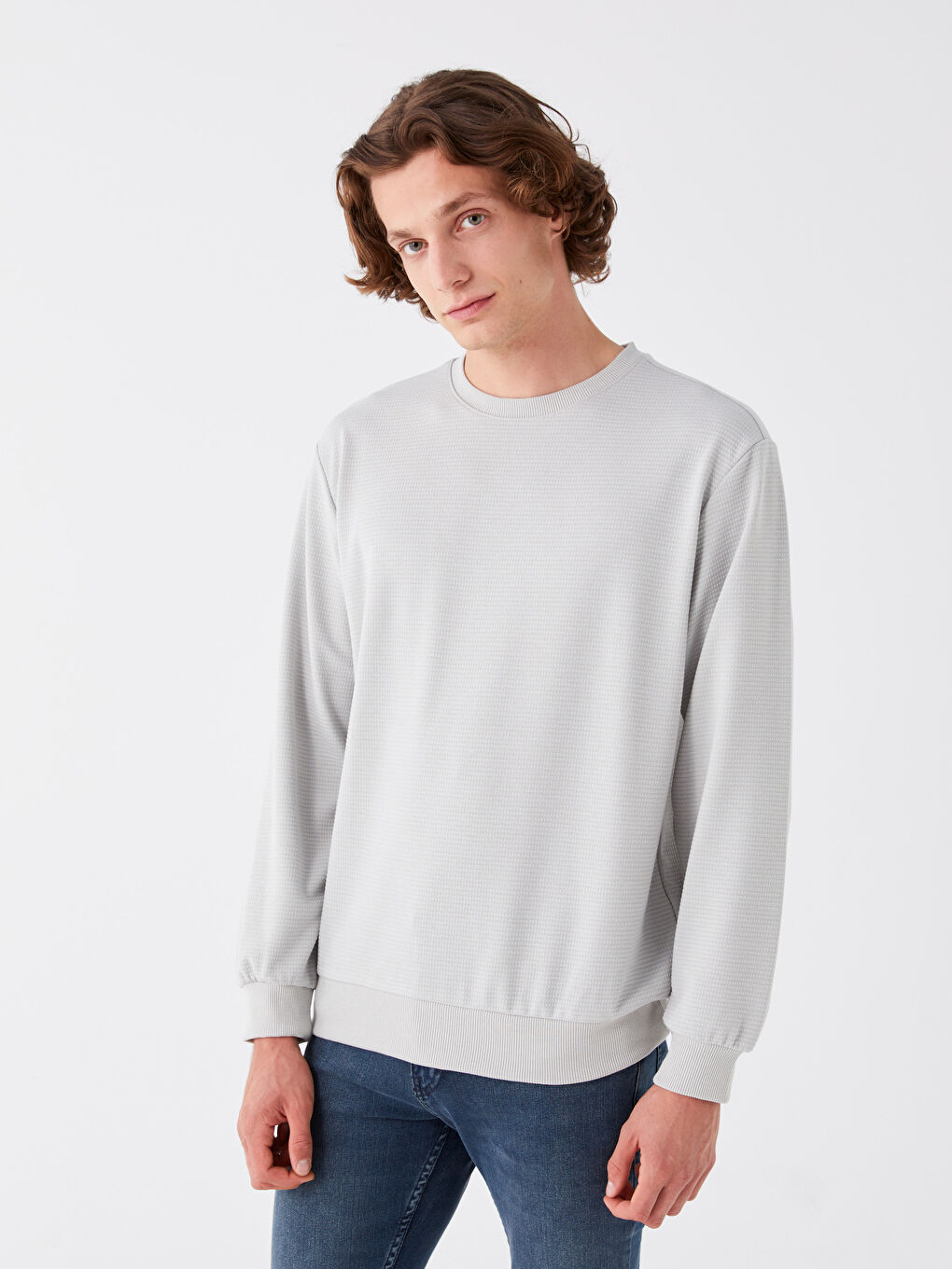 Crew Neck Long Sleeve Men s Sweatshirt W3HB87Z8 J2B W3HB87Z8 J2B LC Waikiki