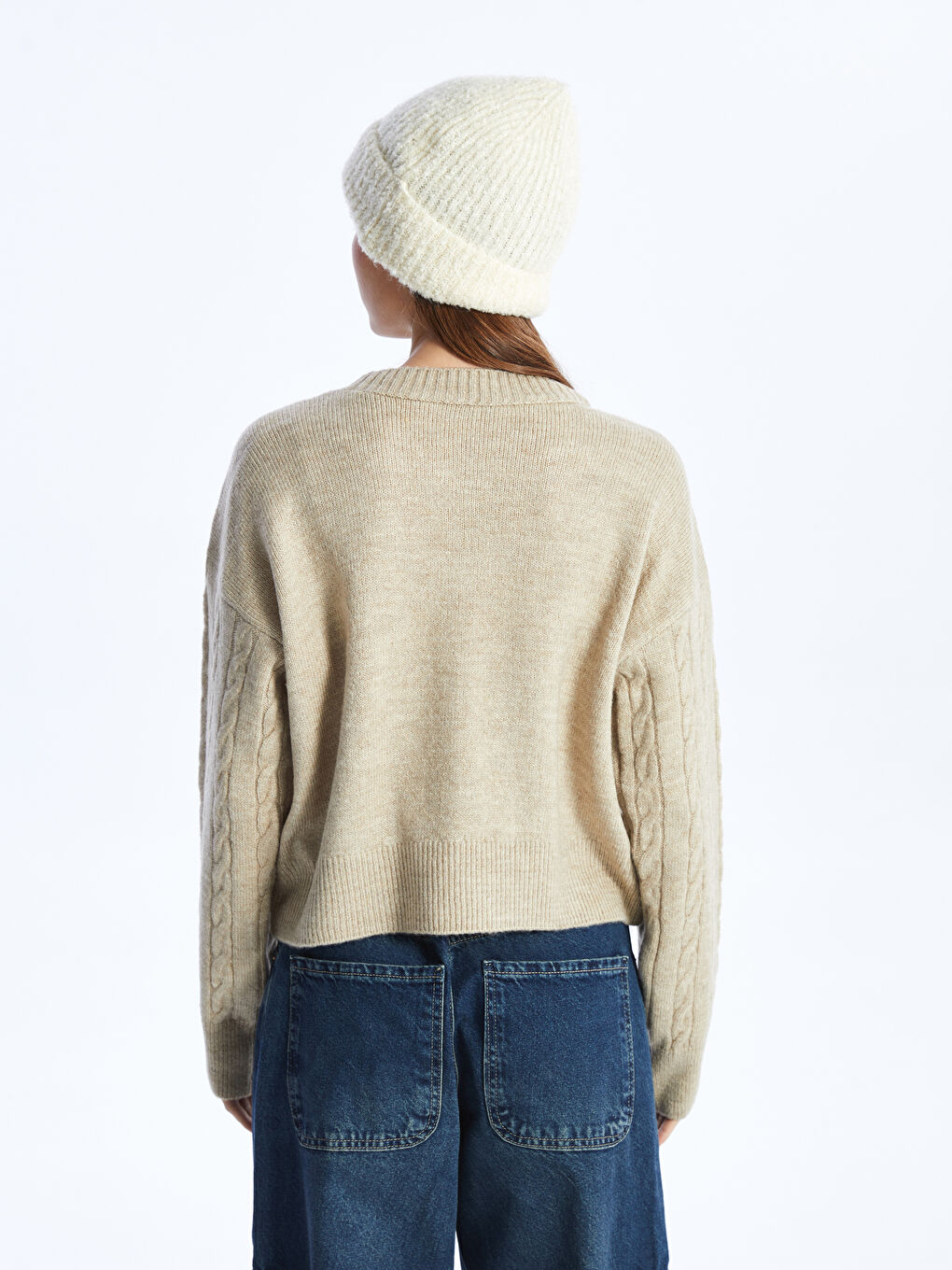 Chandail à Manches Longues Avec Manches Raglan En Jersey Maillé Et