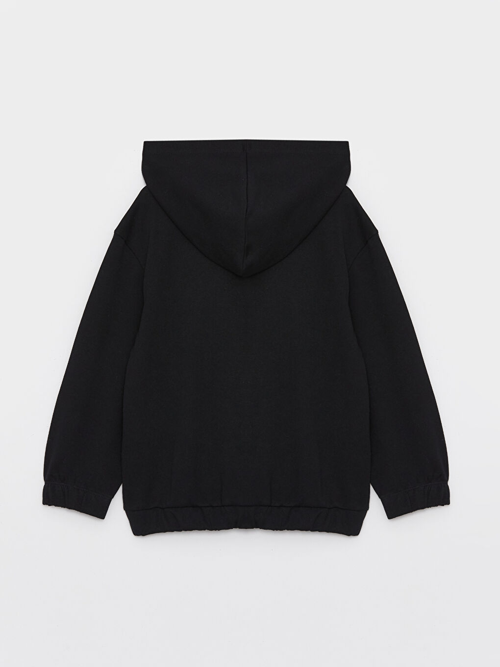 Hooded Printed Long Sleeve Girls' Zippered Sweatshirt