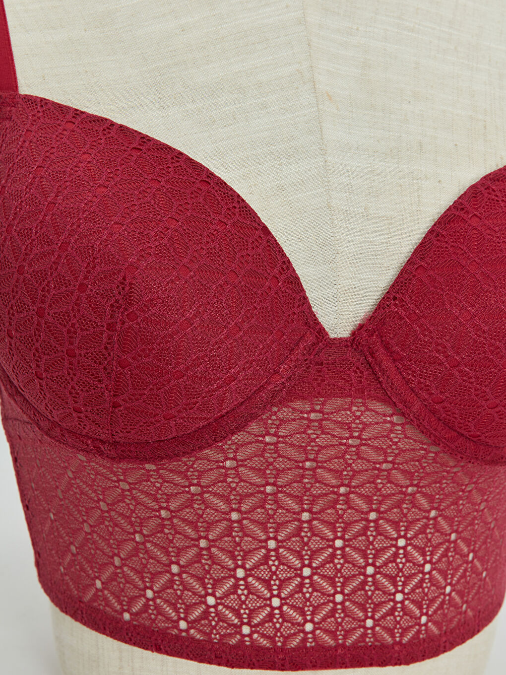 Underwire Half Filled Lace T-Shirt Bra -W3ID06Z8-GPK