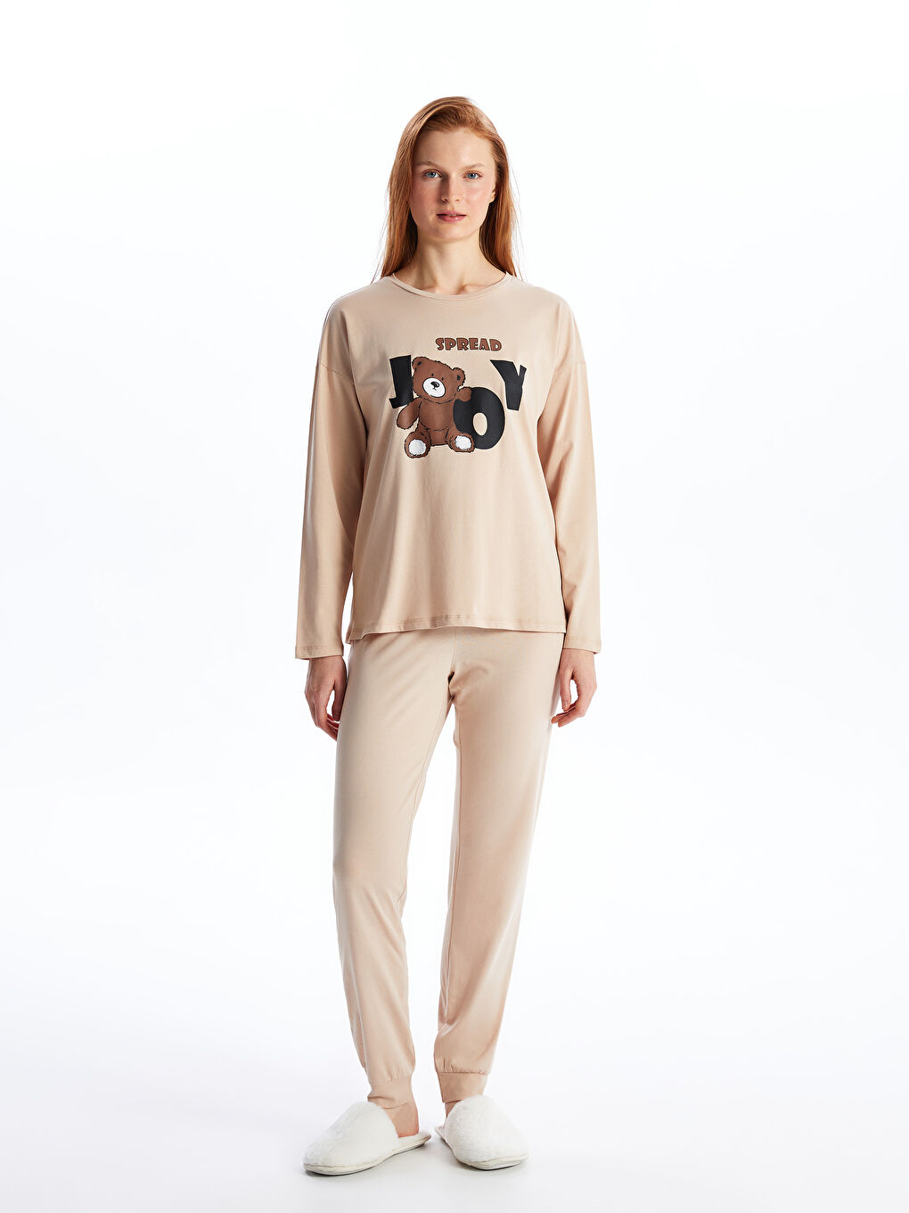 Pyjama Manches Longues 2 Pièces Boutonnée - 60% Polyester, 30% Coton, 5% élasthanne - Jersey Brossé Doux Pyjama Femme