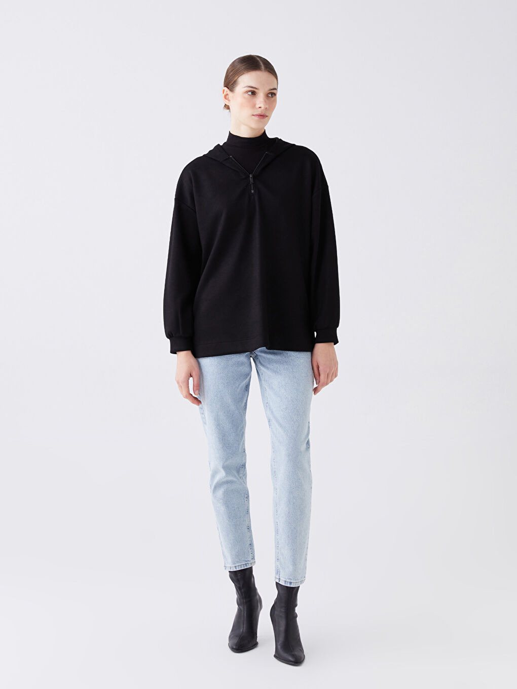 هودی زنانه ال سی وایکیکی کلاسیک W3IP69Z8 - CVL | LCWAIKIKI Classic - Image 4