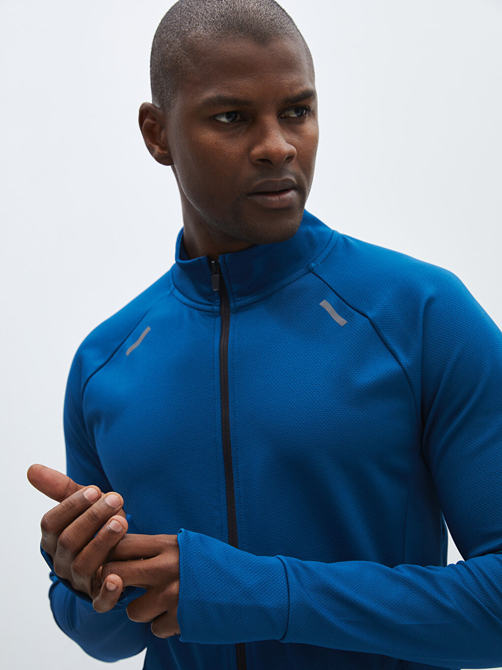 Mens long sleeve sweatshirt with collar top