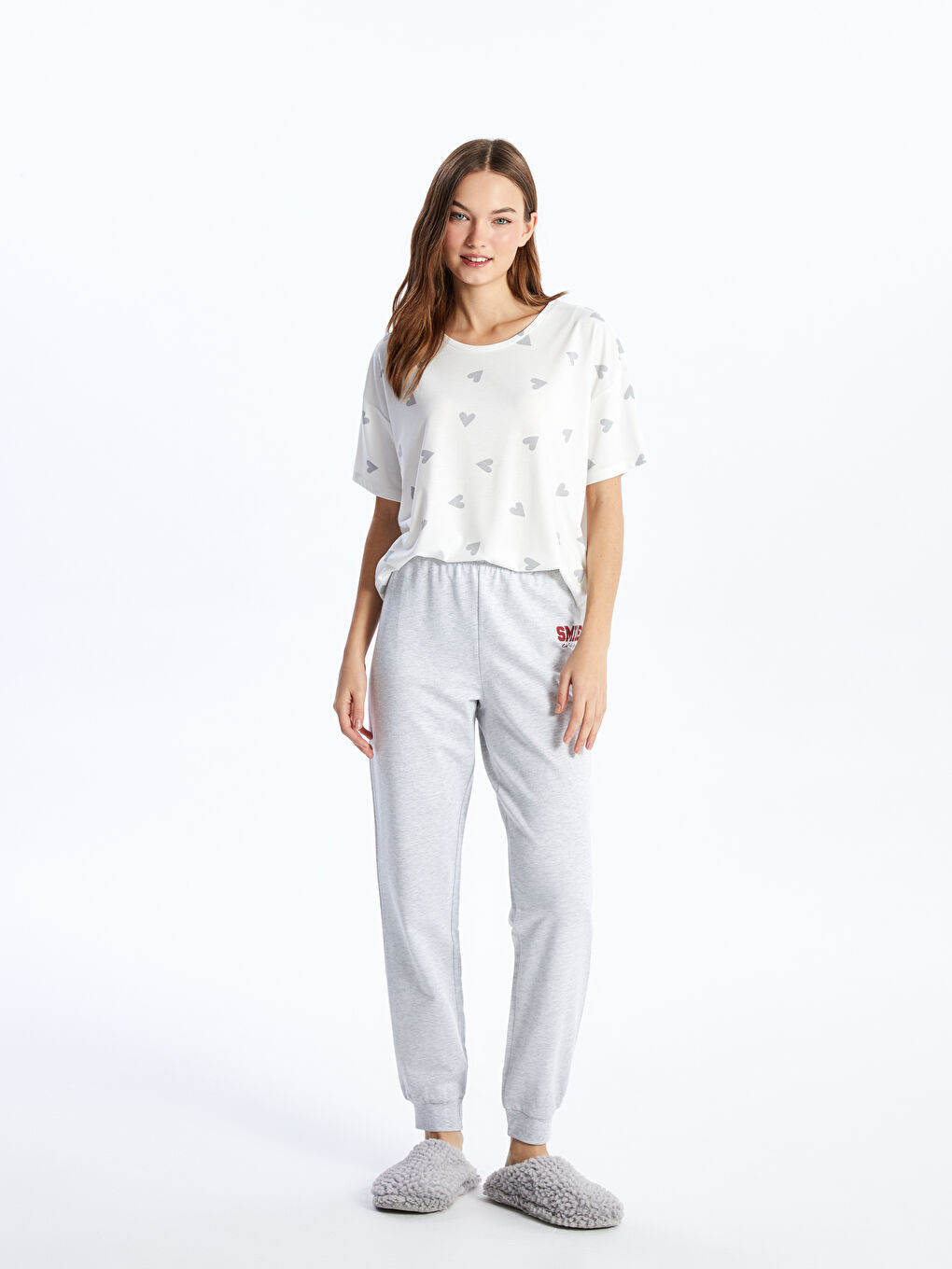 Elastic Waist Printed Women s Jogger Pajama Bottoms W3JY62Z8 998 W3JY62Z8 998 LC Waikiki