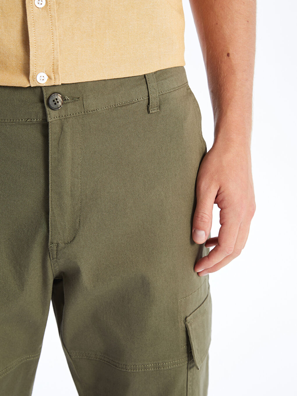 Slim Fit Gabardine Men's Chino Trousers -S40159Z8-F7Z - S40159Z8-F7Z ...