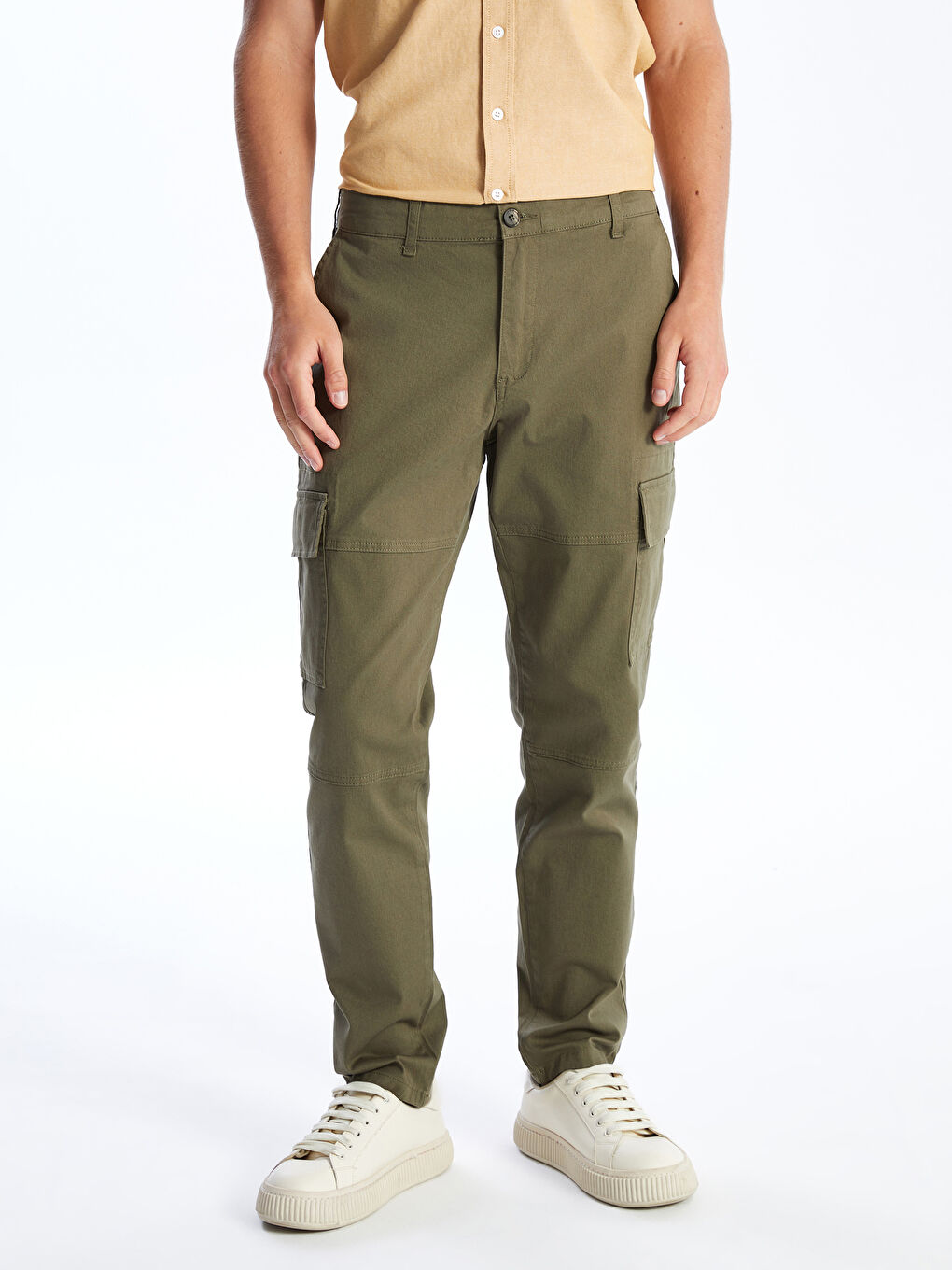 Slim Fit Gabardine Men's Chino Trousers -S40159Z8-F7Z - S40159Z8-F7Z ...