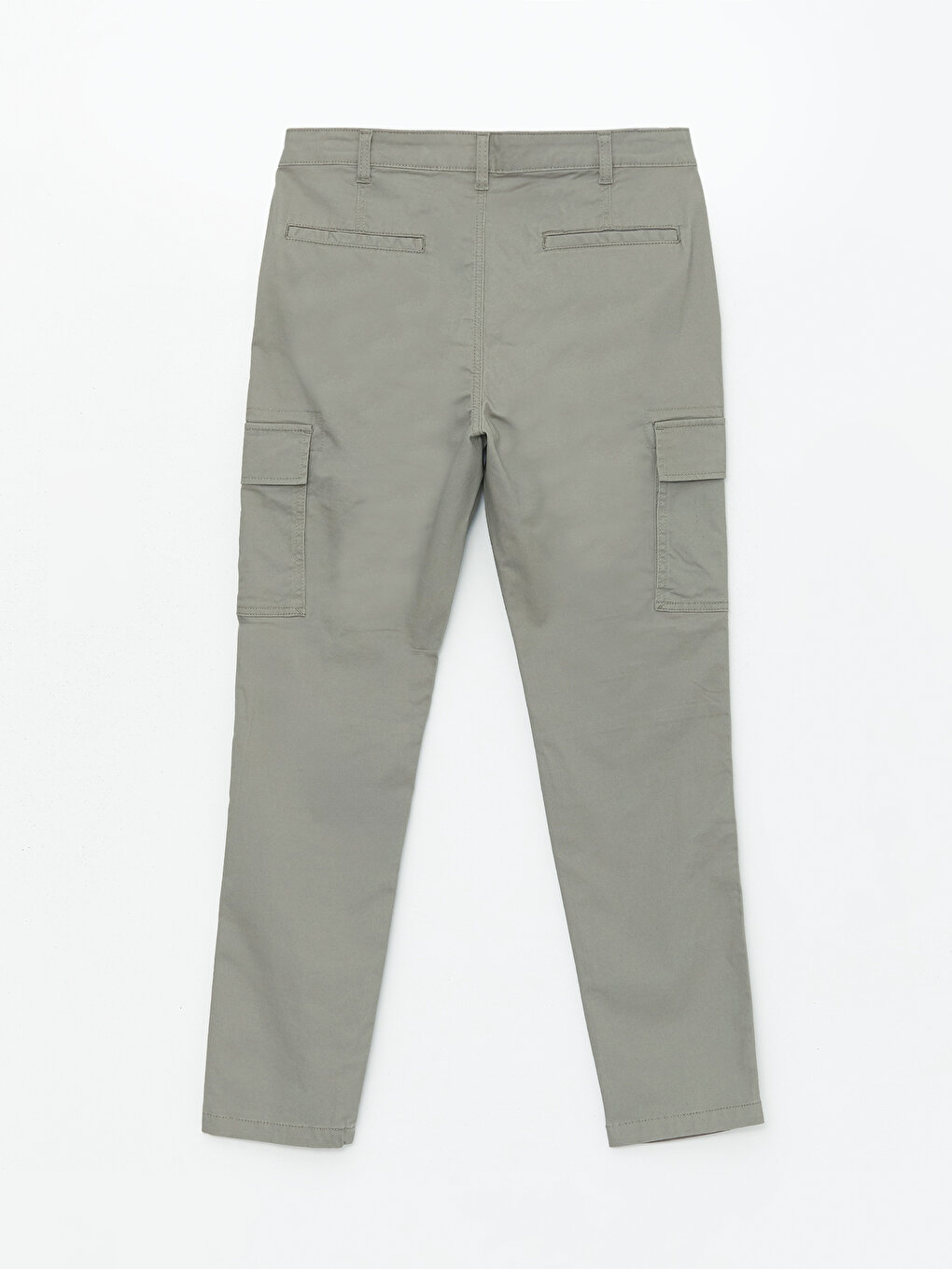 Slim Fit Gabardine Men's Chino Trousers -S40159Z8-VEY - S40159Z8 