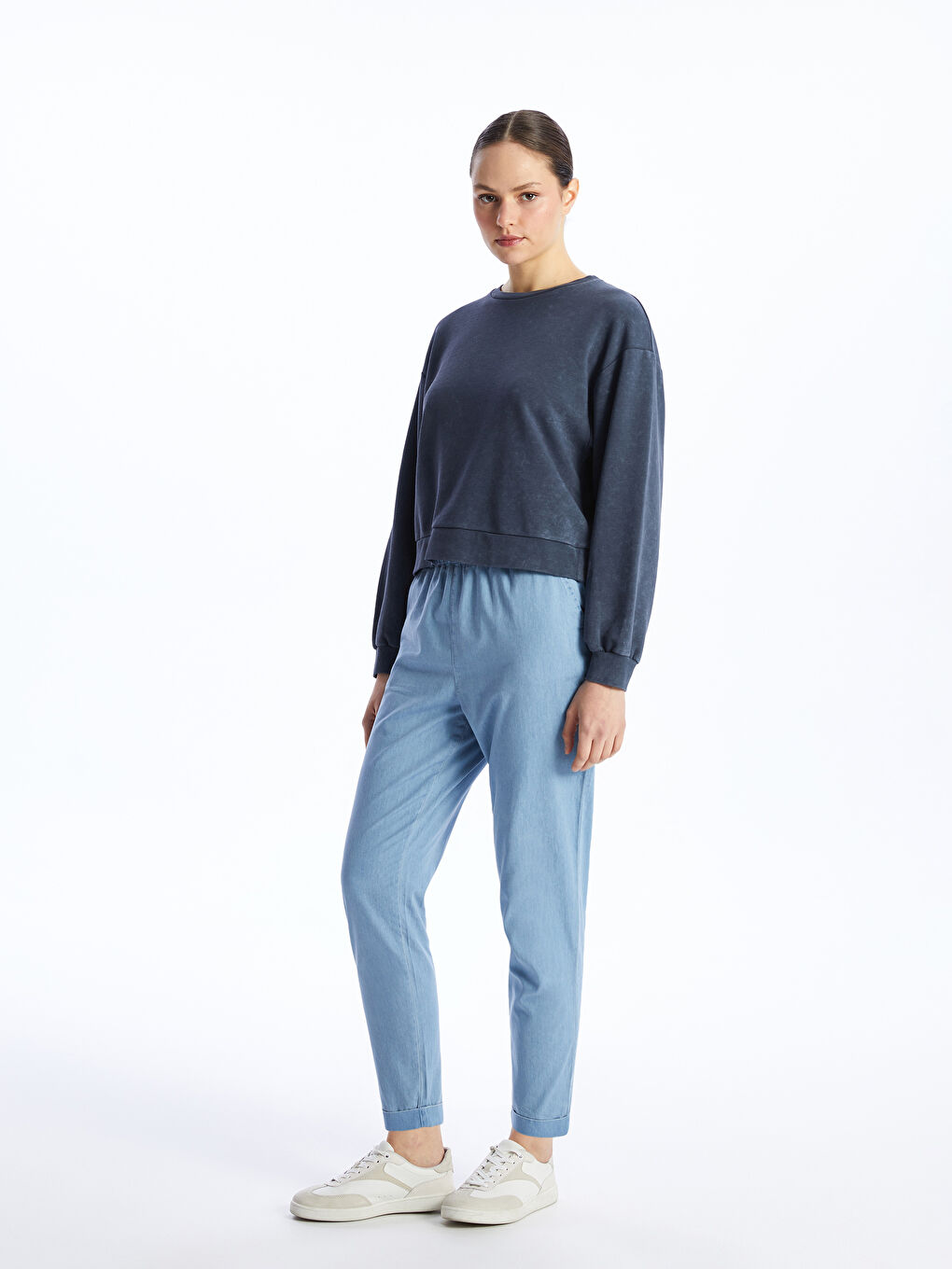 Elastic Waist Carrot Fit Women s Jean Trousers S40563Z8 311 S40563Z8 311 LC Waikiki