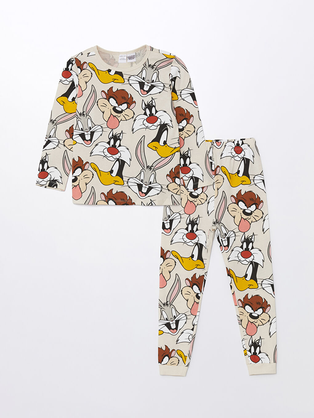 Crew Neck Long Sleeve Bugs Bunny Printed Baby Boy Pajama Set -S40690Z1-LRB  - S40690Z1-LRB - LC Waikiki