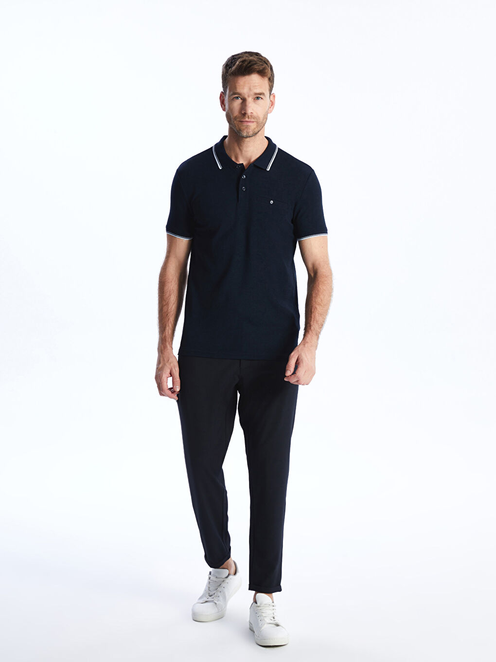 Polo Neck Short Sleeve Men's T-Shirt -S41105Z8-RFH