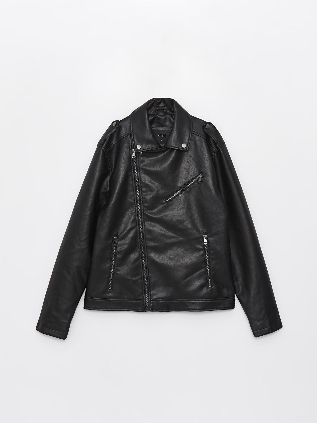 Slim Fit Biker Collar Men s Faux Leather Jacket S41141Z8 CVL S41141Z8 CVL LC Waikiki
