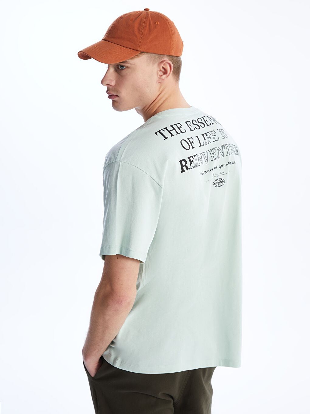 Crew Neck Short Sleeve Printed Combed Cotton Men's T-shirt
