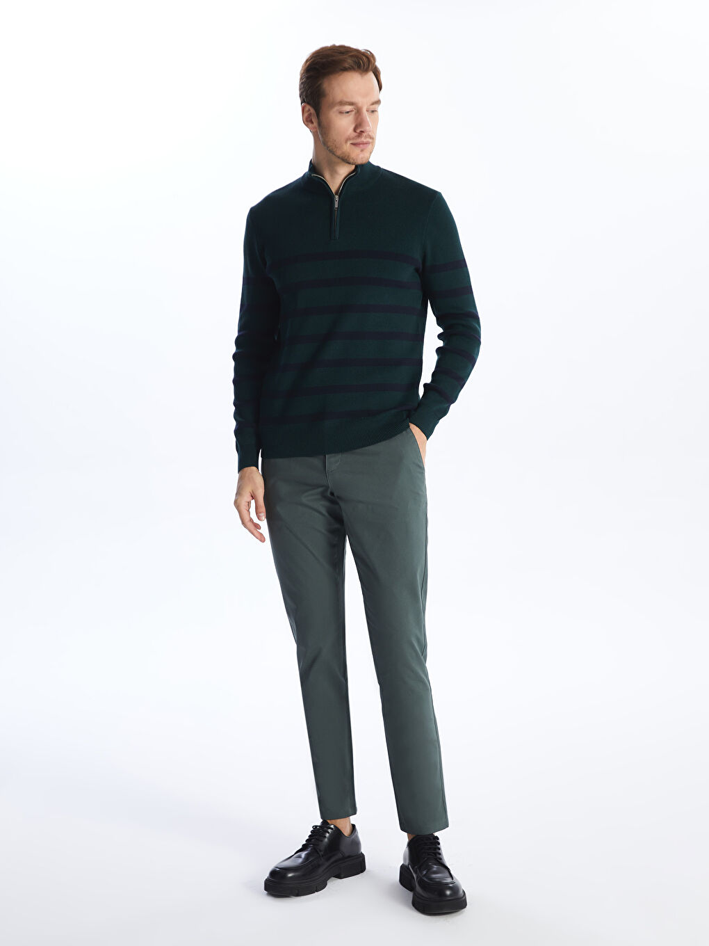 Slim Fit Gabardine Men's Chino Trousers -S41706Z8-Y1Z - S41706Z8-Y1Z ...