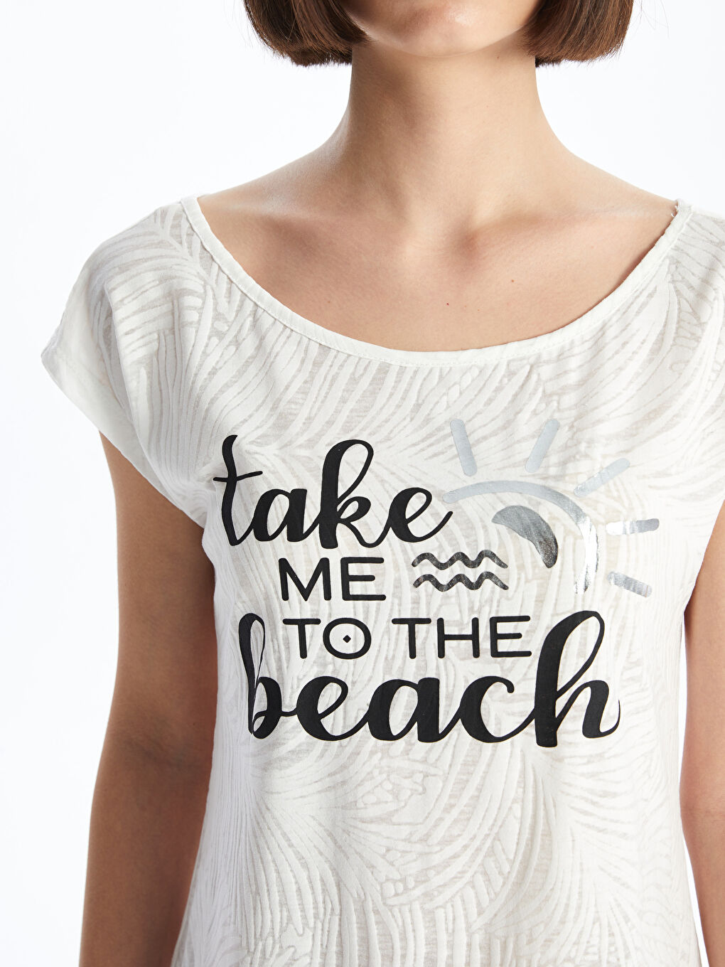 Slash Neck Women's Beach Dress -S42585Z8-FDU - S42585Z8-FDU