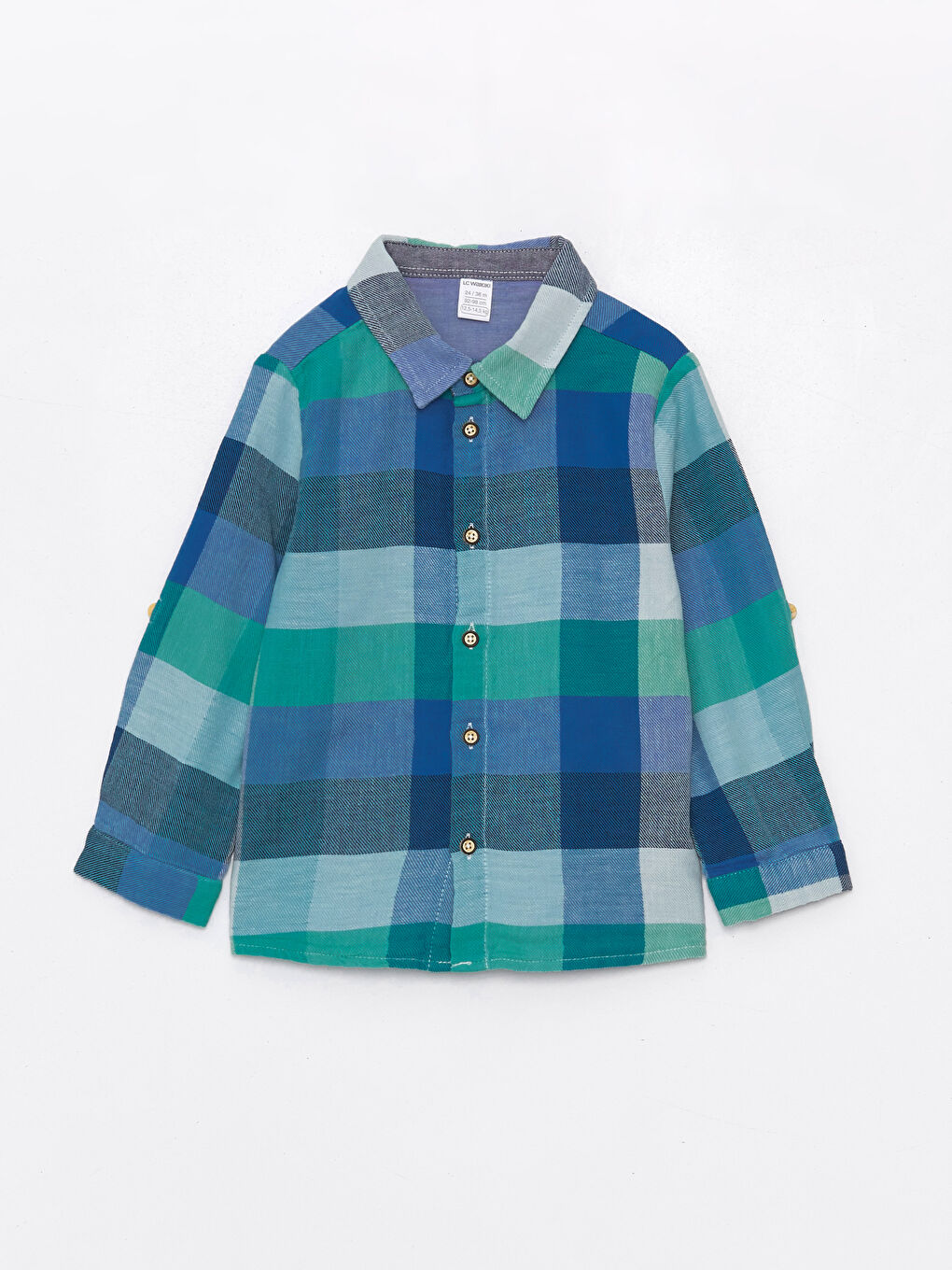 Long Sleeve Plaid Patterned Baby Boy Shirt S43055Z1 LLC
