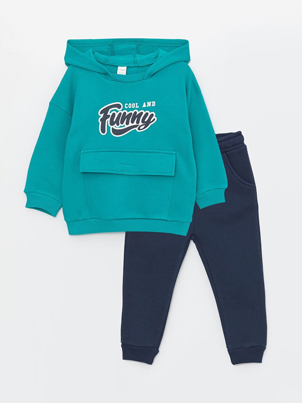 Printed Long Sleeve Baby Boy Hoodie and Sweatpants Set of 2 S44709Z1 GVQ S44709Z1 GVQ LC Waikiki