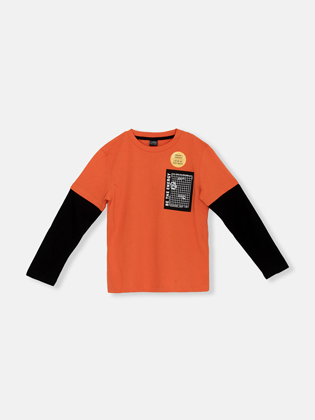 LC WAIKIKI Crew Neck Printed Long Sleeve Boys' T-Shirt -S45379Z4