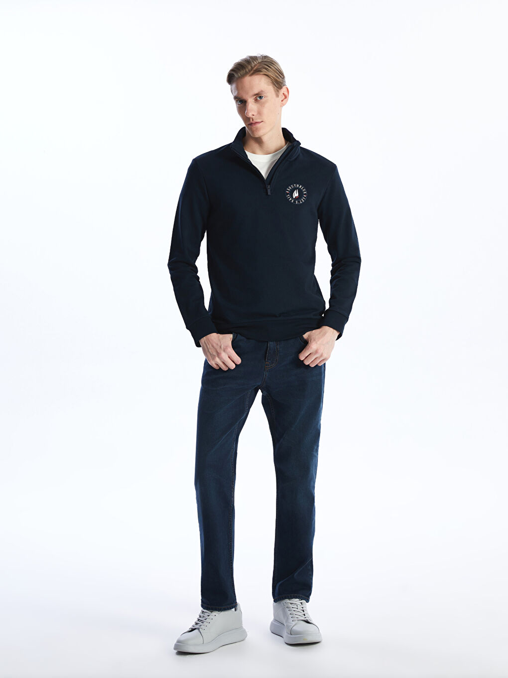 Turtle Neck Long Sleeve Men's Sweatshirt -S45897Z8-RFH