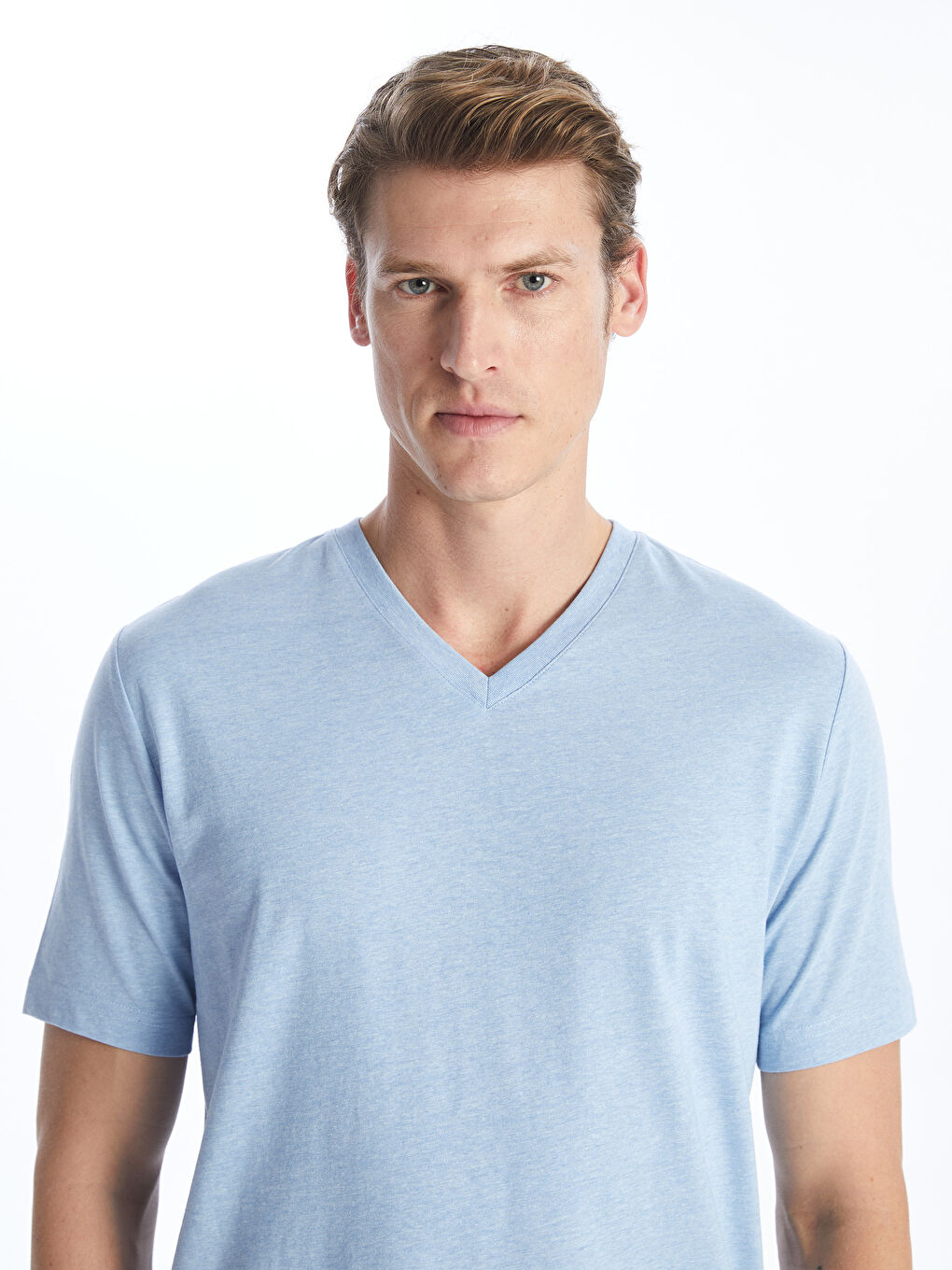 V-Neck Short Sleeve Jersey Men's T-Shirt -S46249Z8-L8Y
