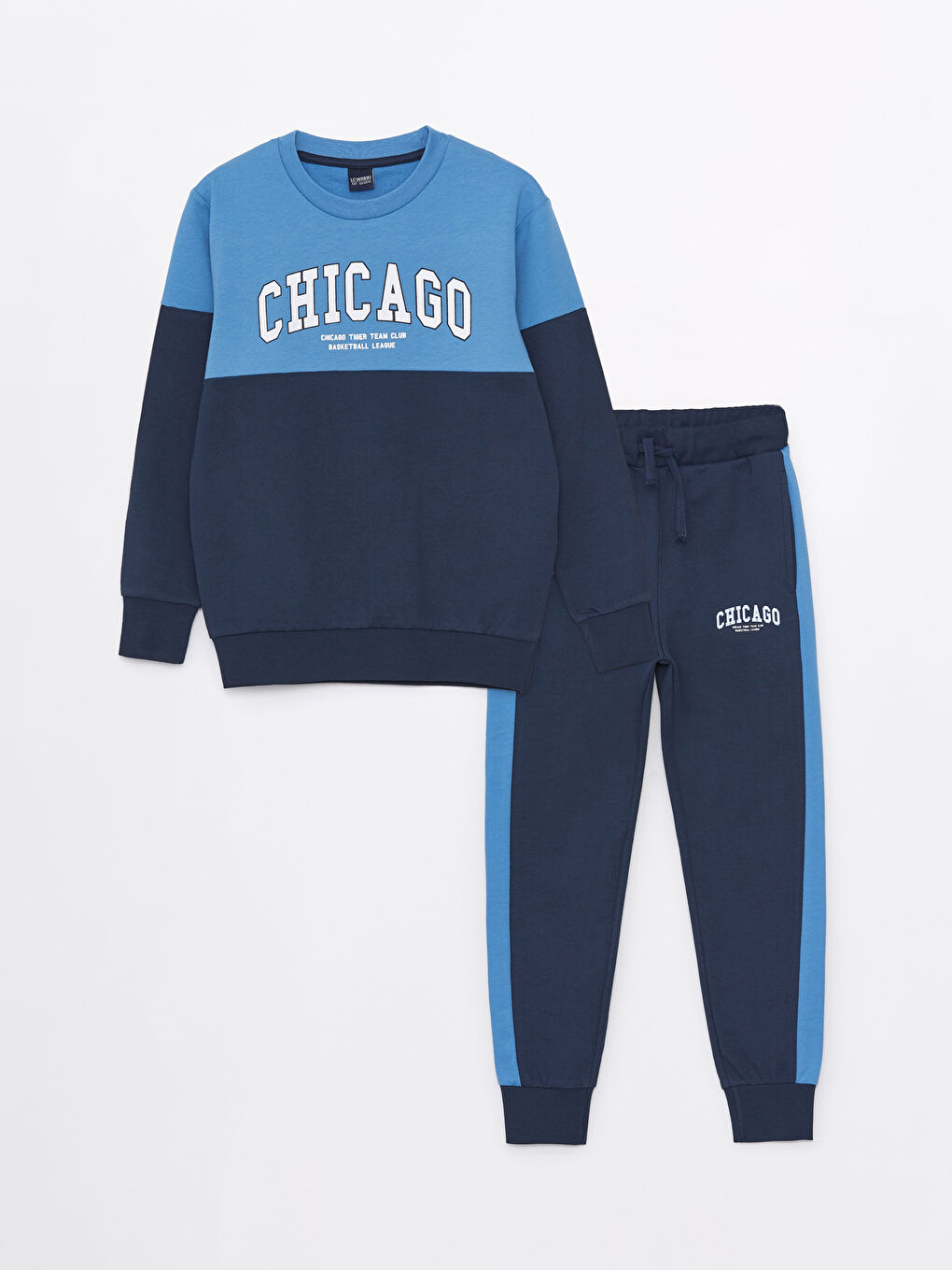 Crew Neck Printed Boy's Tracksuit Set -S46277Z4-HFK - S46277Z4-HFK - LC  Waikiki