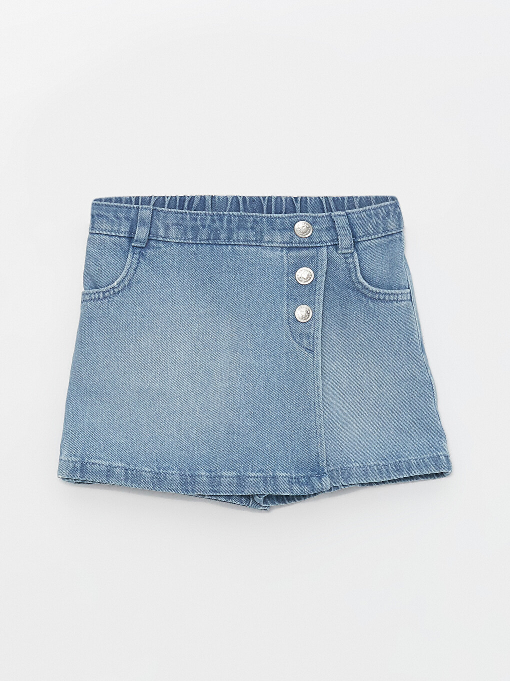 Short En Jean Replay Bébé Fille - 66% Coton/33% Lyocell - Taille Normale - Style Casual