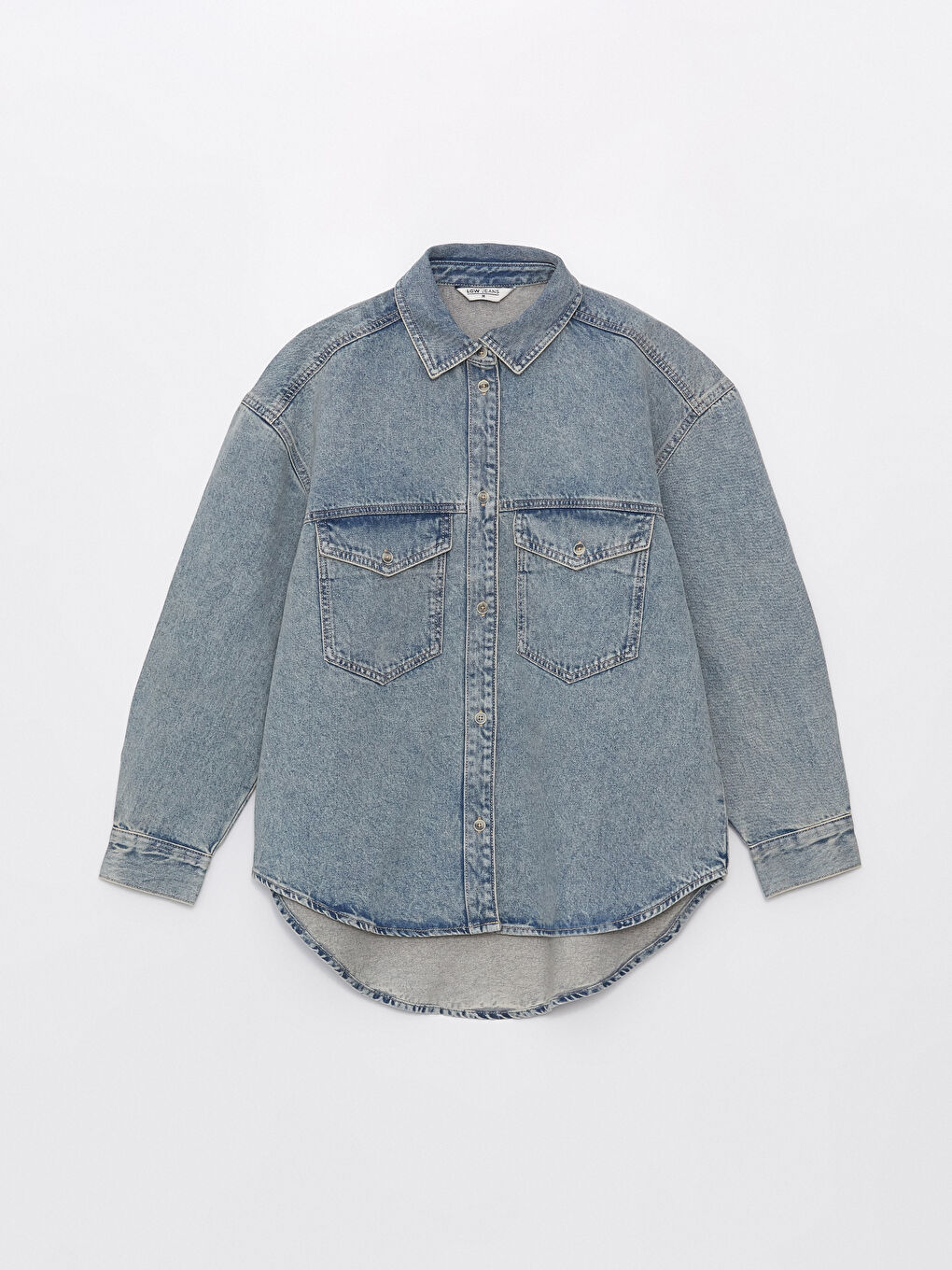 Oversize Women's Jean Shirt Jacket -S46964Z8-311 - S46964Z8