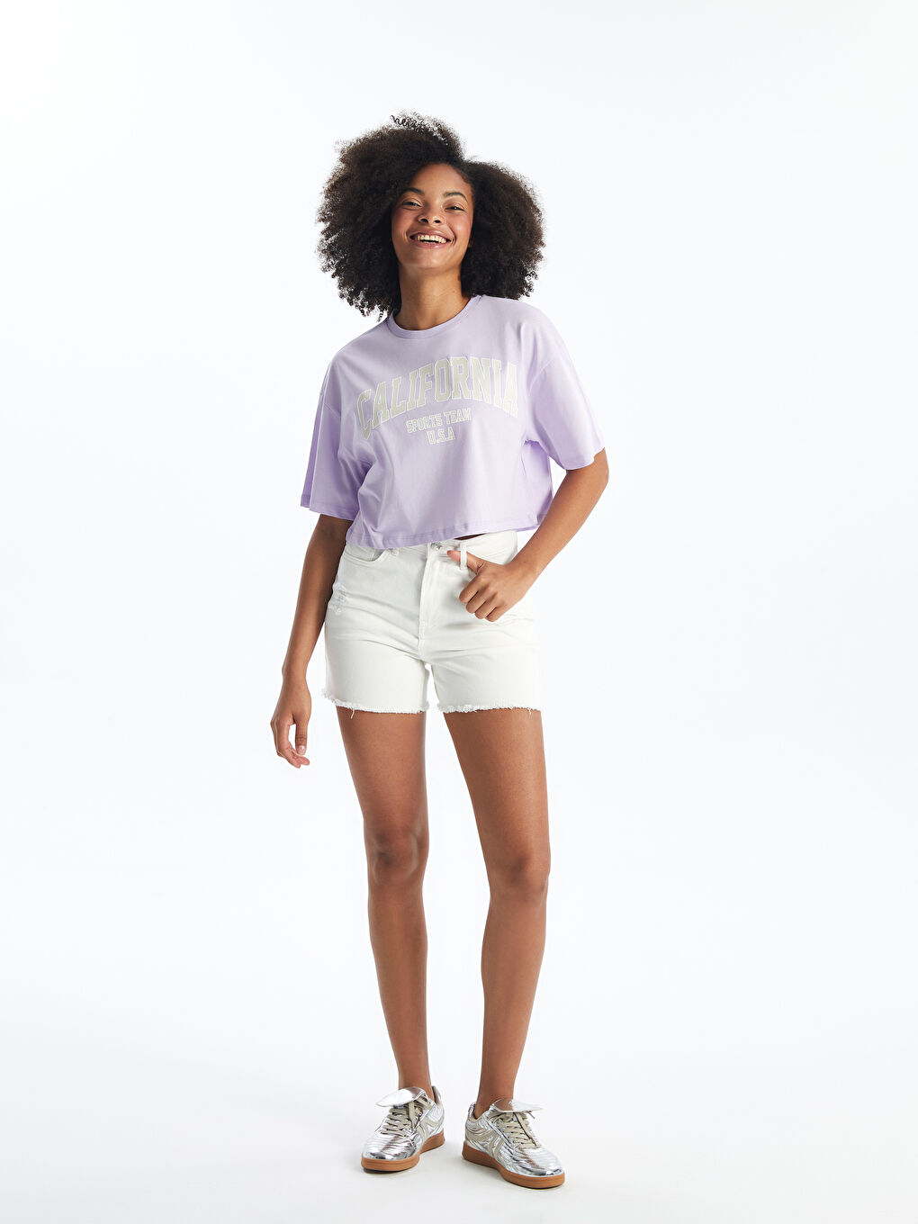 XSIDE Slim Fit Ripped Detail Women's Denim Shorts -S47974Z8