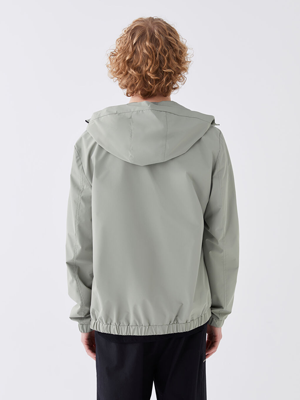 Standard Fit Hooded Men's Raincoat -S47994Z8-TGM - S47994Z8