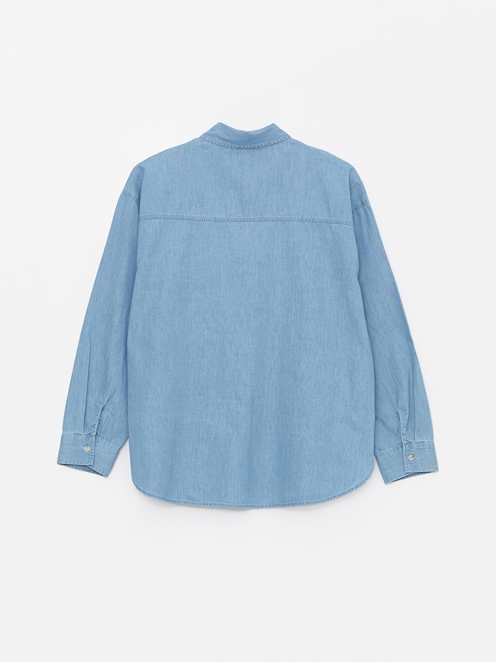 Straight Long Sleeve Oversize Women's Jean Shirt -S48548Z8-311 