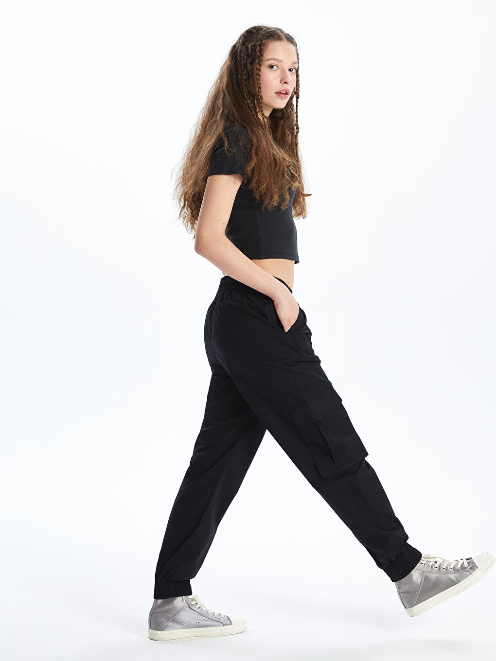 NOIR Pantalon de jogging NOIR Femme S48654Z8 CVL S48654Z8 CVL LC Waikiki