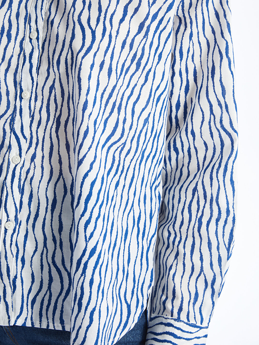 Patterned Long Sleeve Women's Shirt -S48714Z8-LRA - S48714Z8-LRA 