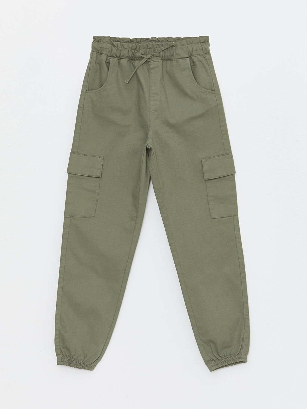 Girls Cargo Jogger Pants with Elastic Waist S48726Z4 GYA S48726Z4 GYA LC Waikiki