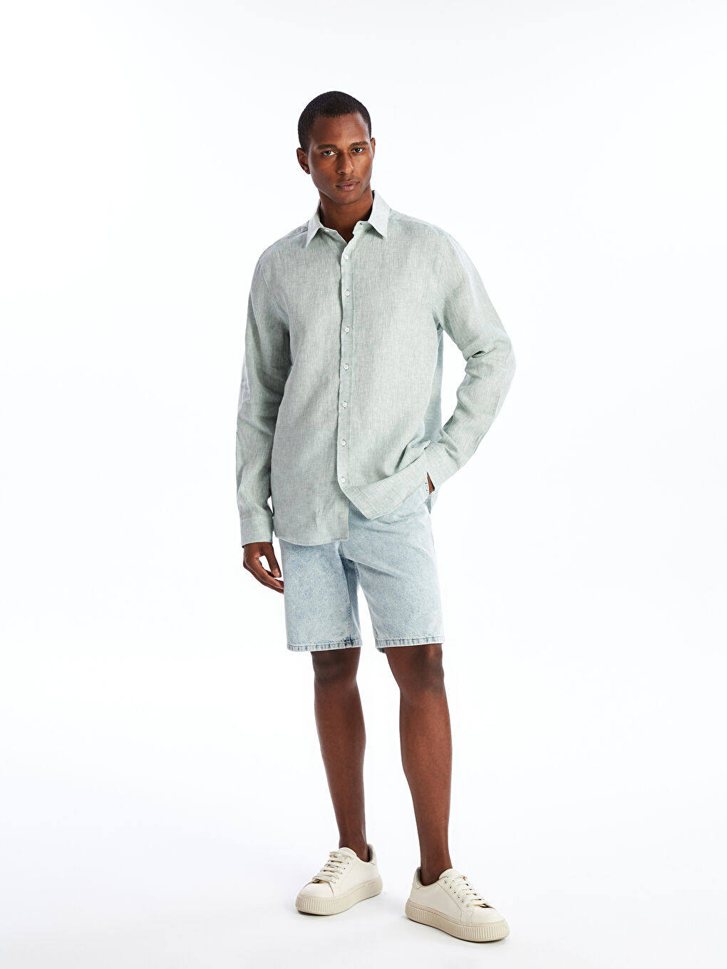 پیراهن مردانه فیت نرمال سوز بلو S48866Z8 | SOUTHBLUE - Image 2