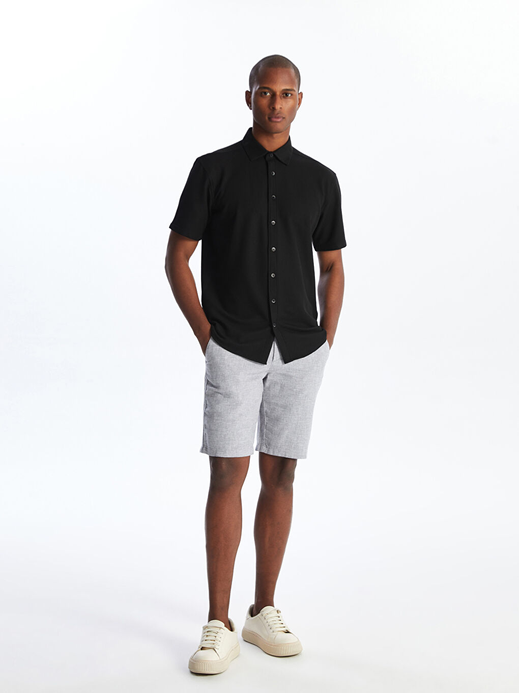 Slim Fit Linen Blend Men s Shorts S48974Z8 RUJ S48974Z8 RUJ LC Waikiki